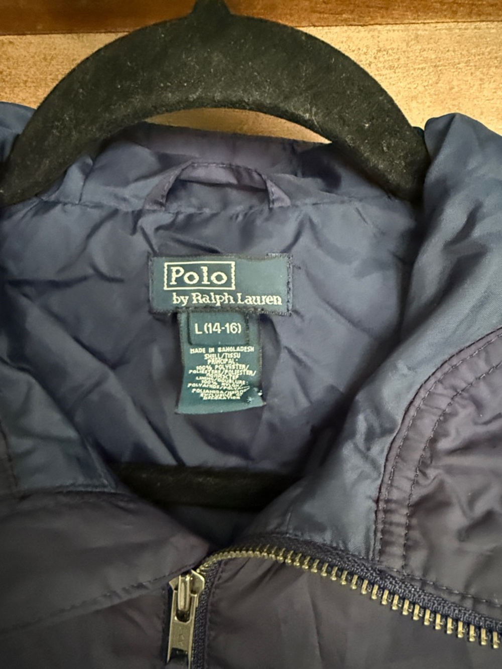 Polo by Ralph Lauren Navy Hooded Windbreaker with Red Logo - Picture 2 of 4